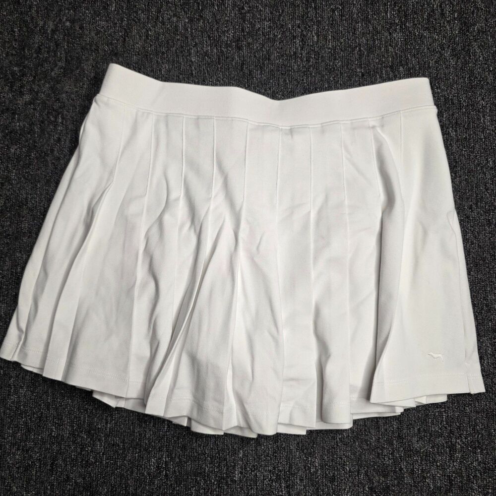 PINK Victoria’s Secret Women’s Skort Size L White Pleated Tennis Stretch